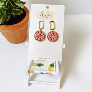 Orange Slice Dangle Earrings