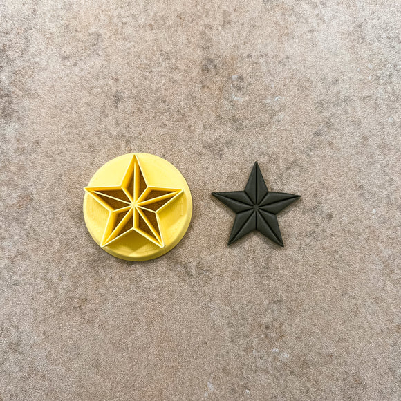 1.25 in Embossed Star Clay Cutter