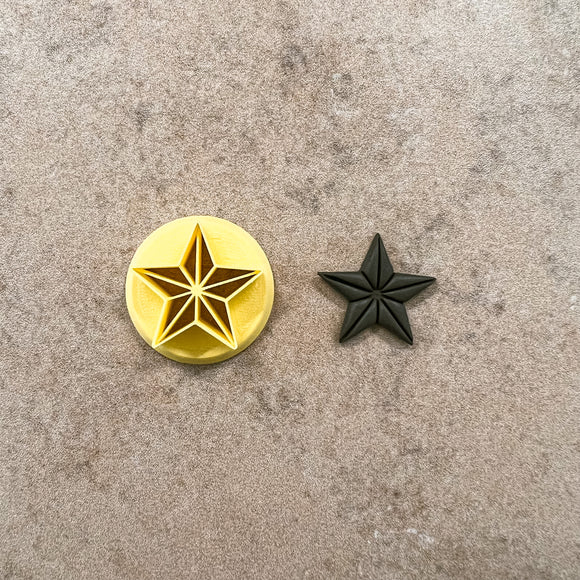 1 in Embossed Star Clay Cutter