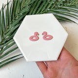 Flamingo Pool Floatie Mirrored Clay Cutter Set