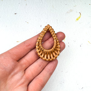 Open Teardrop Rattan Charms