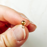 18k Gold Plated Ball Earring Posts