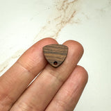 Walnut Wood/Stainless Steel Triangle Earring Posts