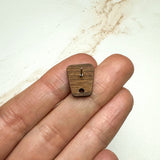 Walnut Wood/Stainless Steel Trapezoid Earring Posts