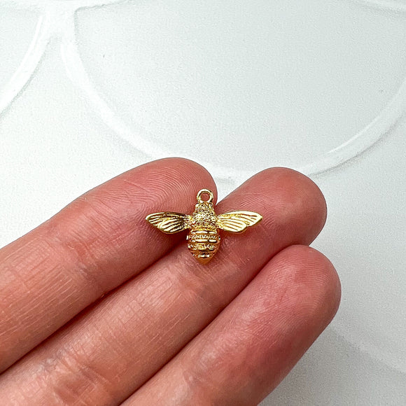 18K Gold Plated Bee Charms