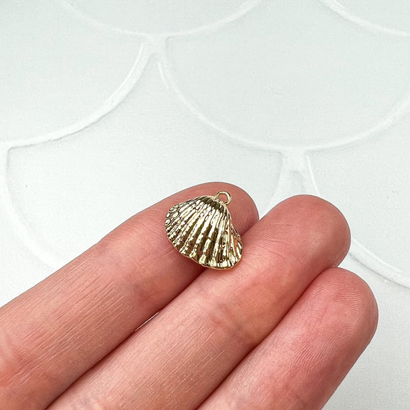 18K Gold Plated Seashell Charms
