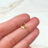 24K Gold Plated Moon Stud Earrings
