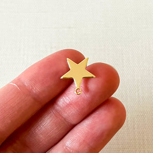 18K Gold Plated Star Earring Posts