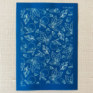 Christmas Holly Silk Screen