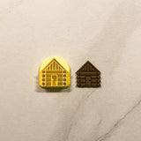 1.25 in Embossed Log Cabin Clay Cutter