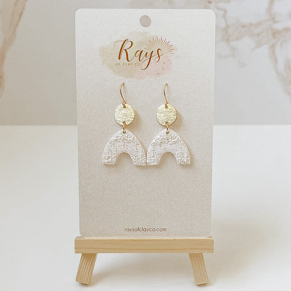 Pine Tree Pattern Arch Dangle Earrings