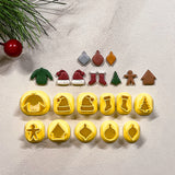 (11 CUTTERS) Discounted 0.5 in Christmas Stud Clay Cutter Bundle