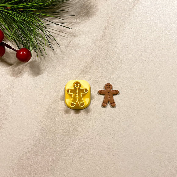 1 in Embossed Gingerbread Man Clay Cutter