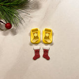 1.25 in Mirrored Snowflake Christmas Stocking Clay Cutter Set