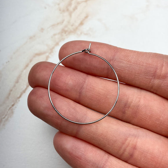 31mm Platinum Plated Hoops