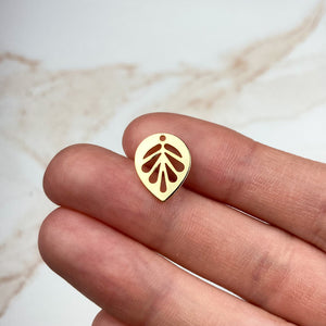 Gold Plated Mini Leaf Charms