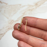 18K Gold Plated Cubic Zirconia Heart Earring Hooks