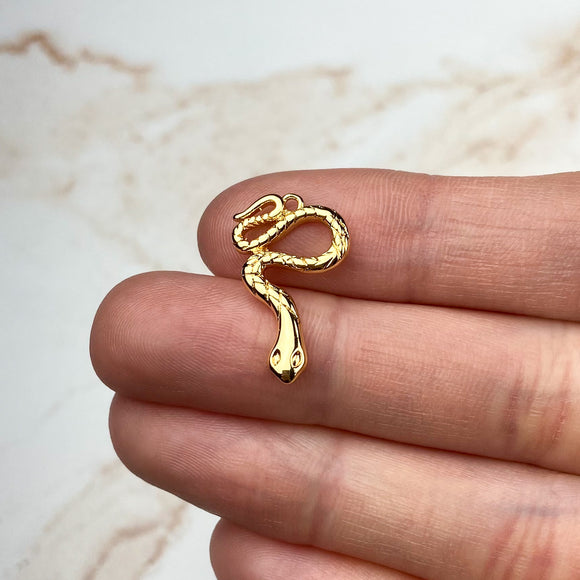 18K Gold Plated Snake Charms