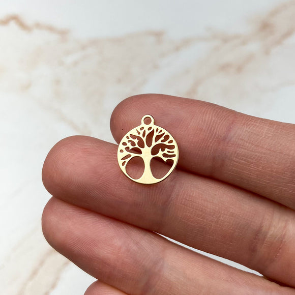 18K Gold Plated Tree of Life Charms