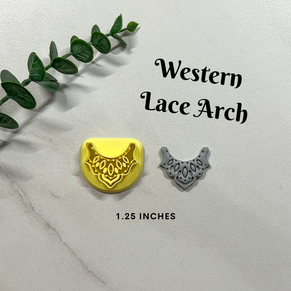 1.25 in Embossed Western Lace Arch Clay Cutter