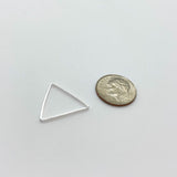 20mm Silver Brass Triangle Pendant