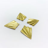 27 x 35mm Brass Crinkled Triangle Charms