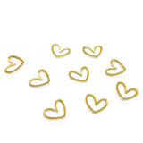 13 x 11mm Brass Heart Charms