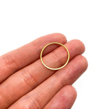 20mm Stainless Steel Gold Circle Charms